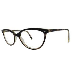 Bulova Newport Black/Horn 52-17-135mm Eyeglasses FRAMES ONLY - GOOD CONDITION